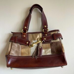 Vintage Coach Purse Brown/Metallic